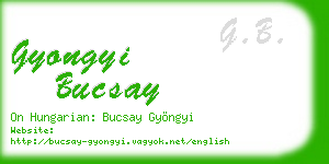 gyongyi bucsay business card